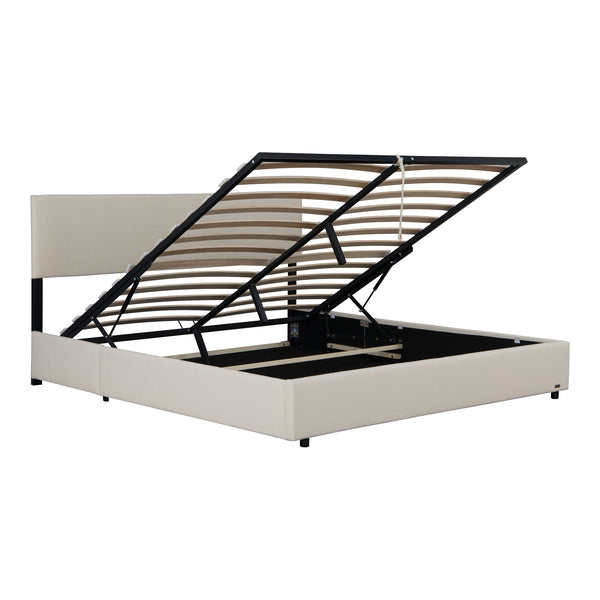 Lit capitonné Juva avec matelas à mousse froid 