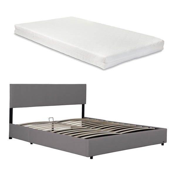 Lit capitonné Juva avec matelas à mousse froid 