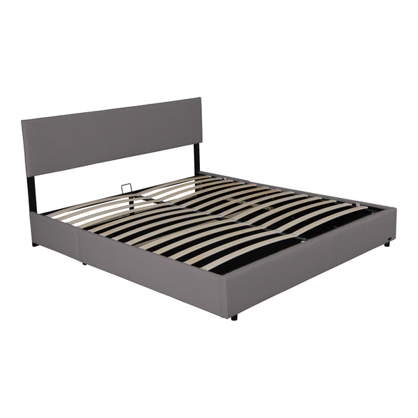 Lit capitonné Juva avec matelas à mousse froid 
