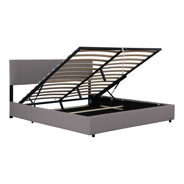 Lit capitonné Juva avec matelas à mousse froid 