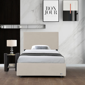Lit capitonné Juva avec matelas à mousse froid 