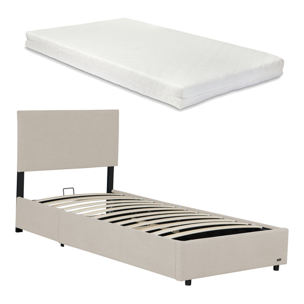 Lit capitonné Juva avec matelas à mousse froid 
