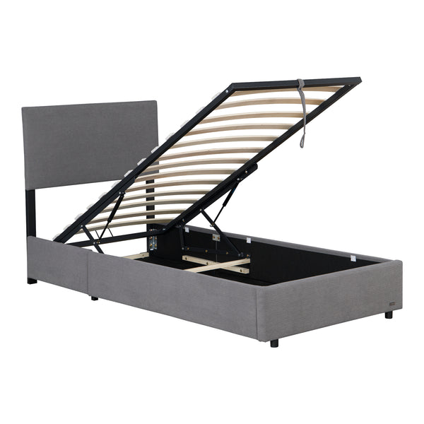 Lit capitonné Juva avec matelas à mousse froid 