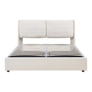 Lit rembourré Lunner avec matelas [en.casa]
