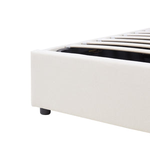 Lit double Lunner avec matelas à mousse froid [en.casa]