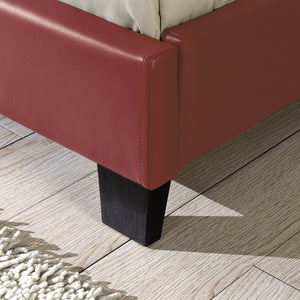 Corium sommier tapissier avec matelas (140 / 160 / 180 / 200x200cm)(7 couleurs)(mousse froide) - avec cuir-synthétique / housse cuir-synthétique / modèrne / avec  sommier à lattes /