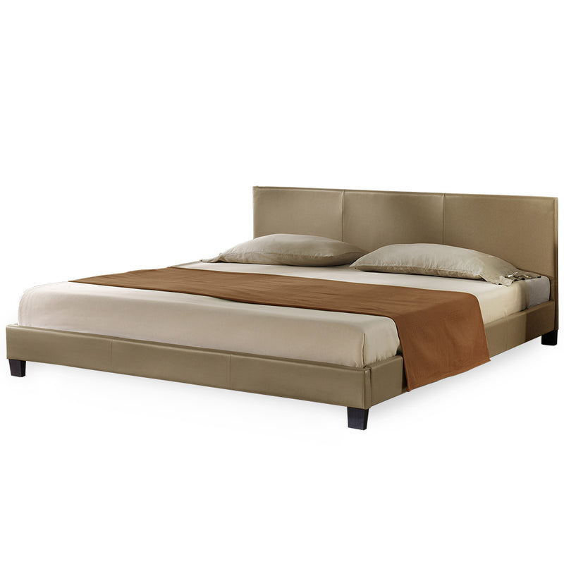 Croquis coté Corium sommier tapissier avec matelas (140 / 160 / 180 / 200x200cm)(7 couleurs)(mousse froide) - avec cuir-synthétique / housse cuir-synthétique / modèrne / avec  sommier à lattes /