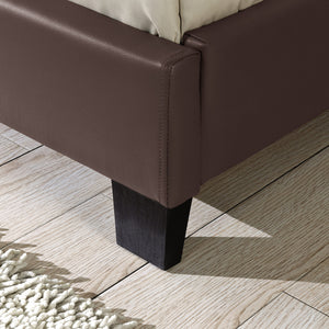 Corium sommier tapissier avec matelas (140 / 160 / 180 / 200x200cm)(7 couleurs)(mousse froide) - avec cuir-synthétique / housse cuir-synthétique / modèrne / avec  sommier à lattes /