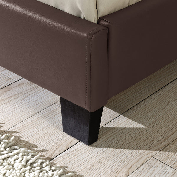 Corium sommier tapissier avec matelas (140 / 160 / 180 / 200x200cm)(7 couleurs)(mousse froide) - avec cuir-synthétique / housse cuir-synthétique / modèrne / avec  sommier à lattes /