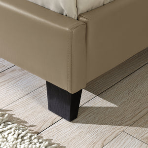 Corium sommier tapissier avec matelas (140 / 160 / 180 / 200x200cm)(7 couleurs)(mousse froide) - avec cuir-synthétique / housse cuir-synthétique / modèrne / avec  sommier à lattes /