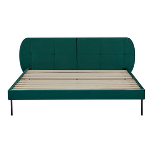 Lit capitonné Porvoo avec matelas à mousse froid [en.casa]