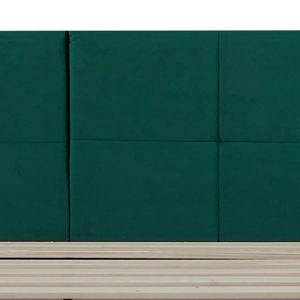 Lit capitonné Porvoo avec matelas à mousse froid [en.casa]