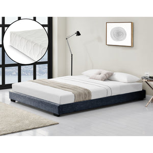 Lit Moderne Rembourré avec Similicuir avec Matelas Corium 