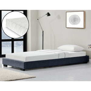Lit Moderne Rembourré avec Similicuir avec Matelas Corium 