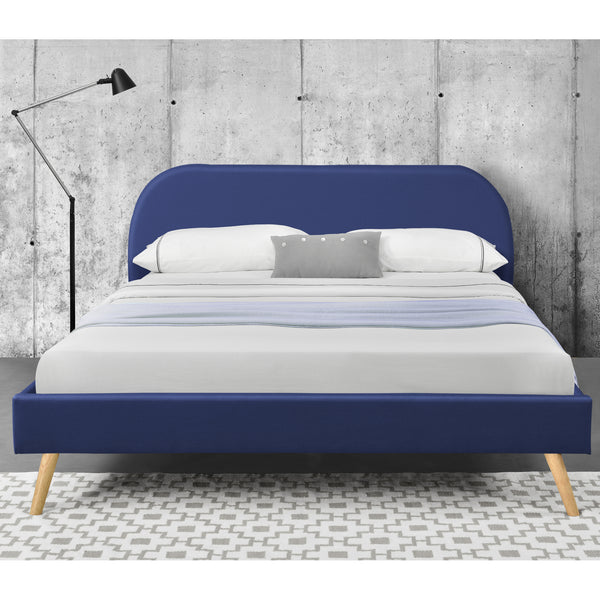 Lit Rembourré Robuste avec Sommier à Lattes Lit Double Solide Confortable avec Matelas Mousse à Froid Bois Polyester Corium et [neu.haus]