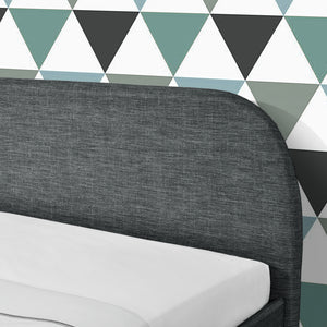 Lit Rembourré Robuste avec Sommier à Lattes Lit Double Solide Confortable avec Matelas Mousse à Froid Bois Polyester Corium et [neu.haus]