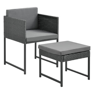 Ensemble de meubles de jardin en polyrattan Tarragona pour 8 personnes en différentes couleurs en.casa