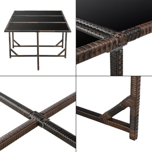 Ensemble de sièges en polyrattan Laredo XL différentes couleurs [en.casa]