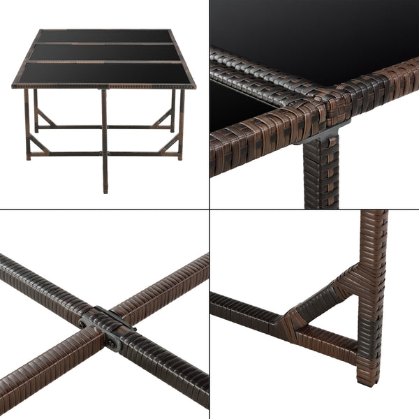 Ensemble de sièges en polyrattan Laredo XL différentes couleurs [en.casa]