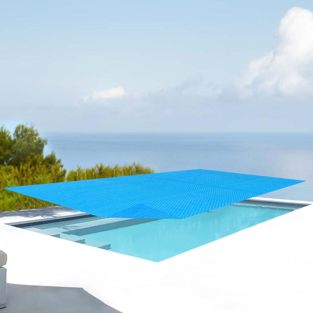 Bâche solaire de piscine à bulles bleu [en.casa]