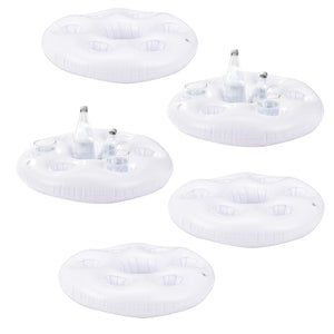 Set de 5 porte-boissons gonflables pour la piscine casa.pro