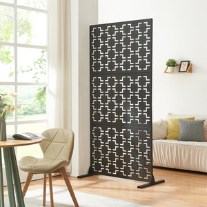 Cloison intérieure Aaskis acier 200x100x50 cm noir [casa.pro] - premiumXL