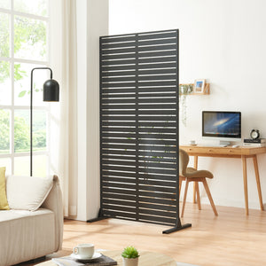 Cloison intérieure Trolu acier 200x100x50 cm noir [casa.pro] - premiumXL