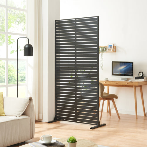 Cloison intérieure Trolu acier 200x100x50 cm noir [casa.pro] - premiumXL