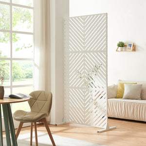 Cloison intérieure Kekan acier 200x100x50 cm blanc [casa.pro] - premiumXL