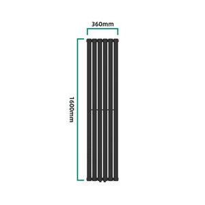 Radiateur à panneau plat Nore 636 W acier 160 x 36 cm noir [neu.haus]