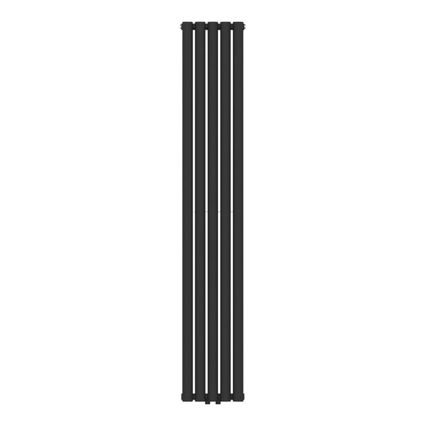 Radiateur à panneaux double Nore 1122 W acier 180 x 30 x 8 cm noir [neu.haus]