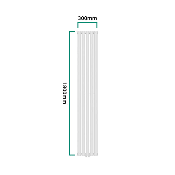 Radiateur à panneaux double Nore 1122 W acier 180 x 30 x 8 cm blanc [neu.haus]