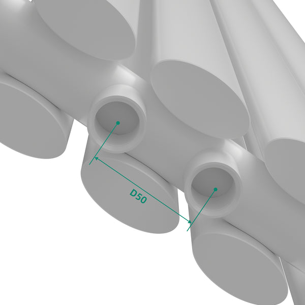 Radiateur à panneaux double Nore 1122 W acier 180 x 30 x 8 cm blanc [neu.haus]