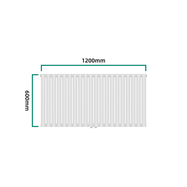 Radiateur à panneau plat Nore 857 W acier 60 x 120 cm blanc [neu.haus]