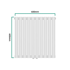 Radiateur à panneau plat Nore 449 W acier 60 x 60 cm blanc [neu.haus]