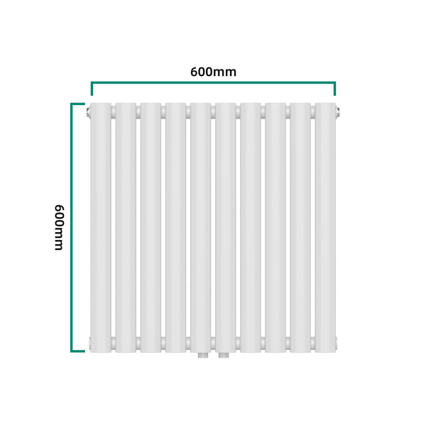 Radiateur à panneau plat Nore 449 W acier 60 x 60 cm blanc [neu.haus]