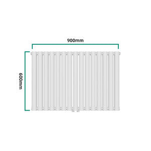 Radiateur à panneaux double Nore 1180 W acier 60 x 90 cm blanc [neu.haus]