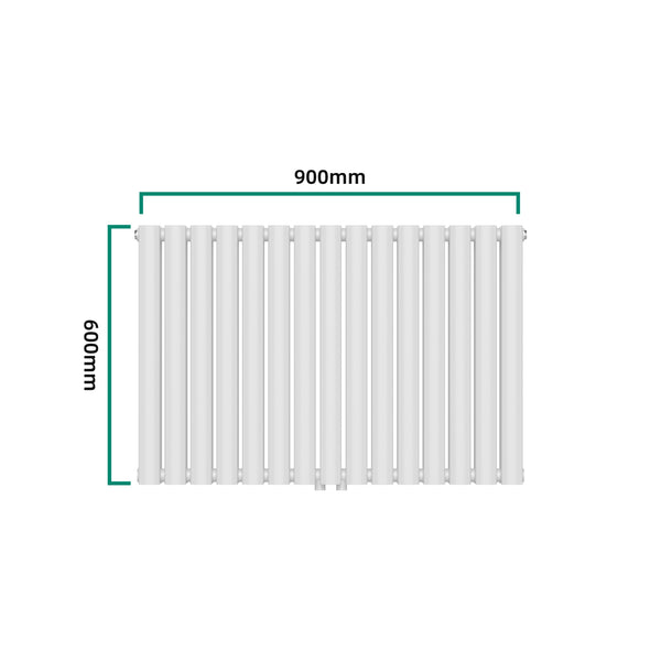 Radiateur à panneaux double Nore 1180 W acier 60 x 90 cm blanc [neu.haus]