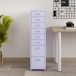 Caisson de bureau Kökar à roulettes avec 8 tiroirs 109 x 28 x 41 cm [en.casa]