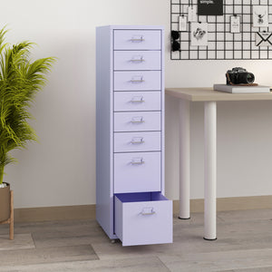 Caisson de bureau Kökar à roulettes avec 8 tiroirs 109 x 28 x 41 cm [en.casa]