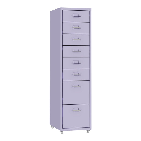 Caisson de bureau Kökar à roulettes avec 8 tiroirs 109 x 28 x 41 cm [en.casa]