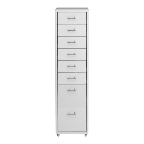 Caisson de bureau Kökar à roulettes avec 8 tiroirs 109 x 28 x 41 cm [en.casa]