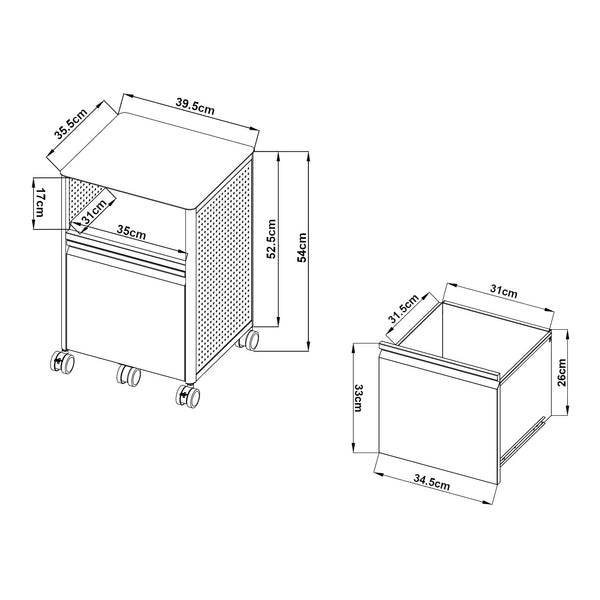 Caisson roulant Velvevn [en.casa]
