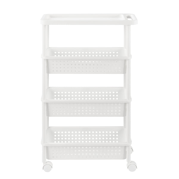 Meuble de rangement à roulettes Plusieurs tailles Blanc [en.casa]