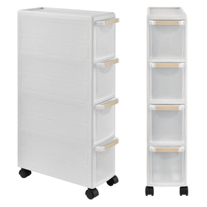 Meuble de rangement à roulettes Plusieurs tailles Blanc [en.casa]