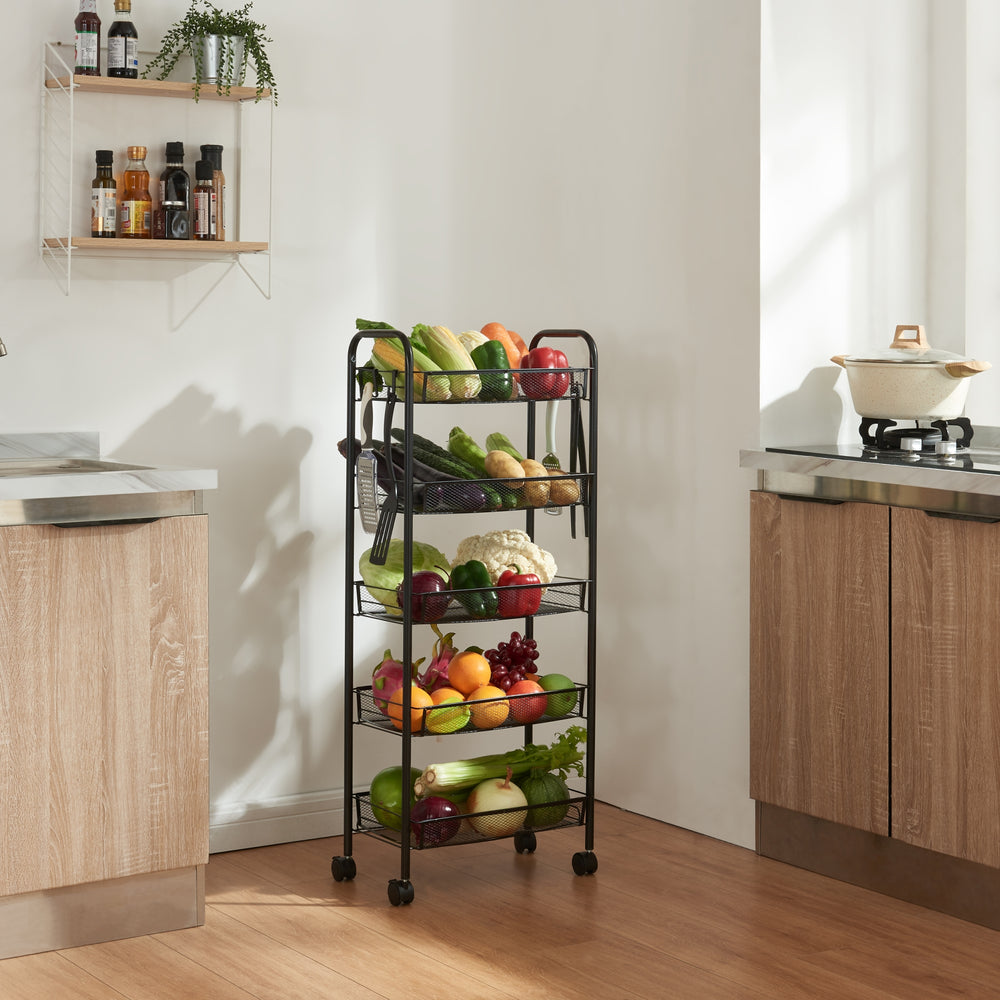 Rollwagen Tromsø Schwarz in versch. Ausführungen [en.casa] - premiumXL