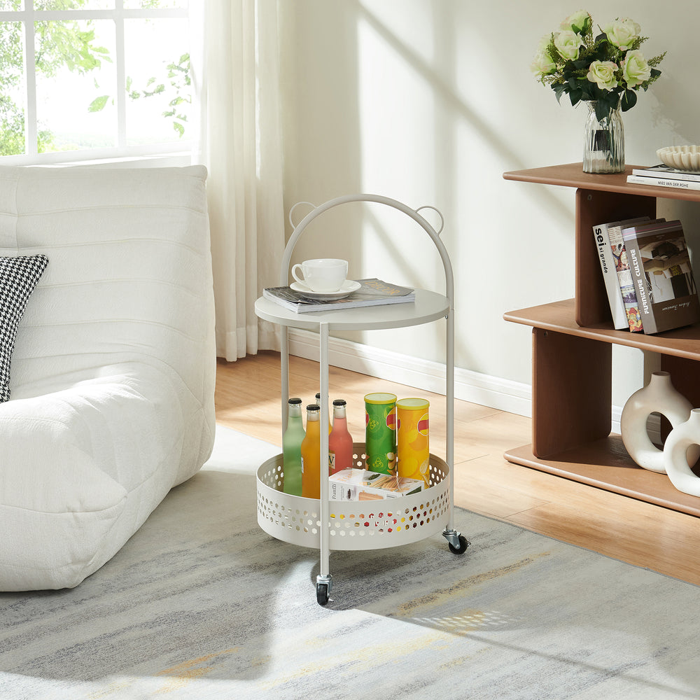Desserte à roulettes Jässaatka 76 x 40 cm gris [en.casa]
