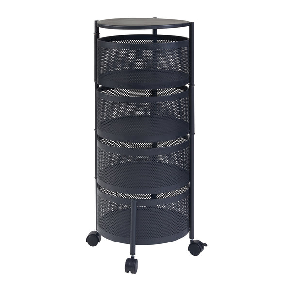 Chariot de service Steigen acier [en.casa]