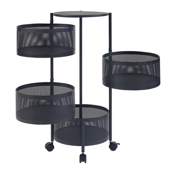 Chariot de service Steigen acier [en.casa]
