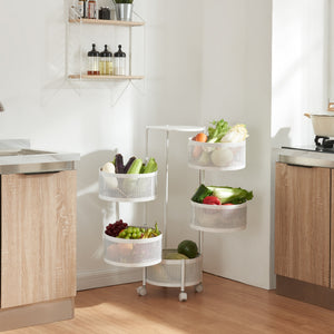 Chariot de service Steigen acier [en.casa]